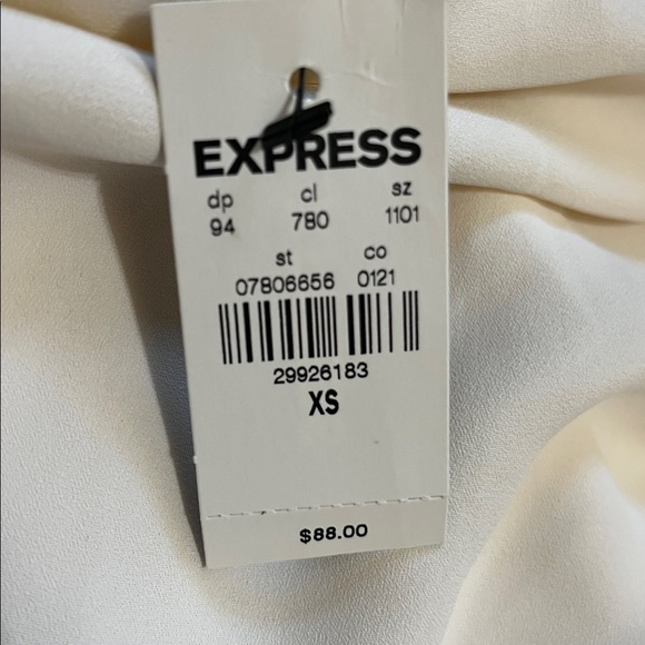 Express NWT Ivory High Mock Neck Modest Sheath Dress Size XS - Picture 7 of 12